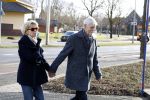 Hilversum 12 februari 2018
Martine Bijl en Berend Boudewijn wandelend hand in hand
