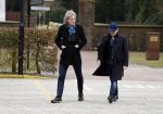 Leusden 6 maart 2018
Crematie Mies Bouwman in crematorium Leusden. Mathijs v Nieuwkerk met Marc Marie Huybregts