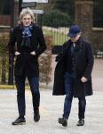Leusden 6 maart 2018
Crematie Mies Bouwman in crematorium Leusden. Mathijs v Nieuwkerk met Marc Marie Huybregts