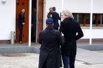 Leusden 6 maart 2018
Crematie Mies Bouwman in crematorium Leusden. Mathijs v Nieuwkerk met Marc Marie Huybregts