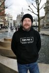 Amsterdam 9 maart 2018
Michel de man die een probleem heeft met Patricia Paay. Hij draagt een trui van eendevanger