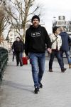 Amsterdam 9 maart 2018
Michel de man die een probleem heeft met Patricia Paay. Hij draagt een trui van eendevanger