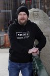 Amsterdam 9 maart 2018
Michel de man die een probleem heeft met Patricia Paay. Hij draagt een trui van eendevanger