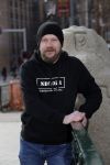 Amsterdam 9 maart 2018
Michel de man die een probleem heeft met Patricia Paay. Hij draagt een trui van eendevanger