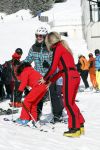 Lech/ Oberlech 25 februari 2018
Nikkie Plessen en haar man Ruben Bontekoe zij met hun kinderen op vakantie in Oberlech