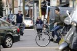 Amsterdam 5 maart 2018 
Patrick Stoof met zijn dochter op de fiets in Amsterdam