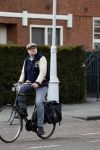 Amsterdam 5 maart 2018 
Patrick Stoof met zijn dochter op de fiets in Amsterdam