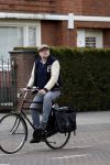 Amsterdam 5 maart 2018 
Patrick Stoof met zijn dochter op de fiets in Amsterdam