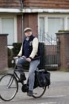 Amsterdam 5 maart 2018 
Patrick Stoof met zijn dochter op de fiets in Amsterdam