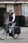 Amsterdam 5 maart 2018 
Patrick Stoof met zijn dochter op de fiets in Amsterdam