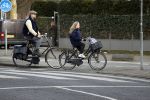 Amsterdam 5 maart 2018 
Patrick Stoof met zijn dochter op de fiets in Amsterdam