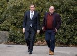 Leusden 6 maart 2018
Crematie Mies Bouwman in crematorium Leusden. Paul de Leeuw en Albert Verlinde