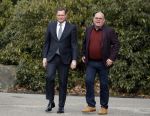 Leusden 6 maart 2018
Crematie Mies Bouwman in crematorium Leusden. Paul de Leeuw en Albert Verlinde