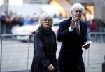 Amsterdam 3 februari 2018 
Prinses Beatrix viert haar 80e verjaardag in het paleis op de dam. Paul v Vliet  met zijn vrouw