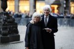 Amsterdam 3 februari 2018 
Prinses Beatrix viert haar 80e verjaardag in het paleis op de dam. Paul v Vliet  met zijn vrouw
