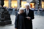 Amsterdam 3 februari 2018 
Prinses Beatrix viert haar 80e verjaardag in het paleis op de dam. Paul v Vliet  met zijn vrouw