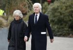 Leusden 6 maart 2018
Crematie Mies Bouwman in crematorium Leusden. Paul v Vliet met zijn vrouw