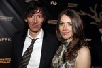 Amsterdam 9 maart 2018 
Boekenbal 2018 in de schouwburg van Amsterdam. Peter Buwalda  met partner