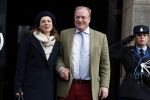 Amsterdam 3 februari 2018 
Prinses Beatrix viert haar 80e verjaardag in het paleis op de dam. Prins Carlos en Prinses Annemarie