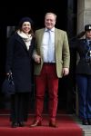 Amsterdam 3 februari 2018 
Prinses Beatrix viert haar 80e verjaardag in het paleis op de dam. Prins Carlos en Prinses Annemarie
