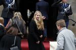 Amsterdam 3 februari 2018 
Prinses Beatrix viert haar 80e verjaardag in het paleis op de dam.  Koning Willem-Alexander en koningin Maxima arriveren met hun dochters, de prinsessen Amalia, Alexia en Ariane