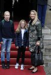 Amsterdam 3 februari 2018 
Prinses Beatrix viert haar 80e verjaardag in het paleis op de dam.
Prinses Mabel met haar kinderen Gravin Luana en Gravin Zaria