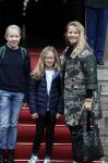 Amsterdam 3 februari 2018 
Prinses Beatrix viert haar 80e verjaardag in het paleis op de dam.
Prinses Mabel met haar kinderen Gravin Luana en Gravin Zaria