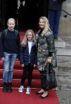 Amsterdam 3 februari 2018 
Prinses Beatrix viert haar 80e verjaardag in het paleis op de dam.
Prinses Mabel met haar kinderen Gravin Luana en Gravin Zaria