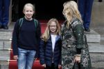 Amsterdam 3 februari 2018 
Prinses Beatrix viert haar 80e verjaardag in het paleis op de dam.
Prinses Mabel met haar kinderen Gravin Luana en Gravin Zaria