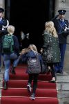 Amsterdam 3 februari 2018 
Prinses Beatrix viert haar 80e verjaardag in het paleis op de dam.
Prinses Mabel met haar kinderen Gravin Luana en Gravin Zaria