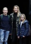Amsterdam 3 februari 2018 
Prinses Beatrix viert haar 80e verjaardag in het paleis op de dam.
Prinses Mabel met haar kinderen Gravin Luana en Gravin Zaria