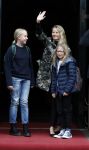 Amsterdam 3 februari 2018 
Prinses Beatrix viert haar 80e verjaardag in het paleis op de dam.
Prinses Mabel met haar kinderen Gravin Luana en Gravin Zaria
