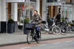 Amsterdam 10 februari 2018 
Prinses Marilene op de fiets in Amsterdam zuid