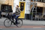 Amsterdam 10 februari 2018 
Prinses Marilene op de fiets in Amsterdam zuid