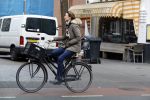 Amsterdam 10 februari 2018 
Prinses Marilene op de fiets in Amsterdam zuid