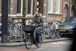 Amsterdam 10 februari 2018 
Prinses Marilene op de fiets in Amsterdam zuid