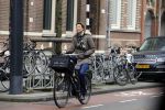Amsterdam 10 februari 2018 
Prinses Marilene op de fiets in Amsterdam zuid