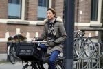 Amsterdam 10 februari 2018 
Prinses Marilene op de fiets in Amsterdam zuid