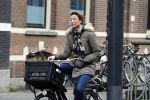 Amsterdam 10 februari 2018 
Prinses Marilene op de fiets in Amsterdam zuid