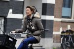 Amsterdam 10 februari 2018 
Prinses Marilene op de fiets in Amsterdam zuid
