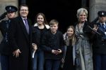 Amsterdam 3 februari 2018 
Prinses Beatrix viert haar 80e verjaardag in het paleis op de dam.
Prins Constantijn, Prinses Laurentien, Gravin Eloise, Graaf Claus Casimir en Gravin Leonore arriveren bij het Koninklijk Paleis op de Dam