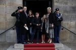 Amsterdam 3 februari 2018 
Prinses Beatrix viert haar 80e verjaardag in het paleis op de dam.
Prins Constantijn, Prinses Laurentien, Gravin Eloise, Graaf Claus Casimir en Gravin Leonore arriveren bij het Koninklijk Paleis op de Dam