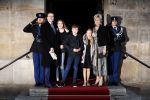 Amsterdam 3 februari 2018 
Prinses Beatrix viert haar 80e verjaardag in het paleis op de dam.
Prins Constantijn, Prinses Laurentien, Gravin Eloise, Graaf Claus Casimir en Gravin Leonore arriveren bij het Koninklijk Paleis op de Dam