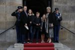 Amsterdam 3 februari 2018 
Prinses Beatrix viert haar 80e verjaardag in het paleis op de dam.
Prins Constantijn, Prinses Laurentien, Gravin Eloise, Graaf Claus Casimir en Gravin Leonore arriveren bij het Koninklijk Paleis op de Dam