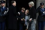 Amsterdam 3 februari 2018 
Prinses Beatrix viert haar 80e verjaardag in het paleis op de dam.
Prins Constantijn, Prinses Laurentien, Gravin Eloise, Graaf Claus Casimir en Gravin Leonore arriveren bij het Koninklijk Paleis op de Dam