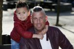 Den Haag 16 februari 2018 
Rolf Tangel met zijn nieuwe vriendin en zoontje
