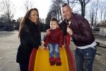 Den Haag 16 februari 2018 
Rolf Tangel met zijn nieuwe vriendin en zoontje