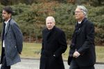 Leusden 6 maart 2018
Crematie Mies Bouwman in crematorium Leusden. Ron Brandsteder en Frits barend