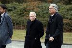 Leusden 6 maart 2018
Crematie Mies Bouwman in crematorium Leusden. Ron Brandsteder en Frits barend