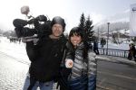 Lech/ Oberlech 25 februari 2018
Sandra Schuurhof met cameraman Jaap v Willigen in Lech voor de koninklijke fotoshoot